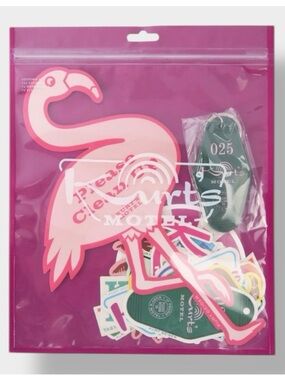 Kurt Geiger - Kurt's Motel Multi-Sticker Pack with Old School Motel Keychain
